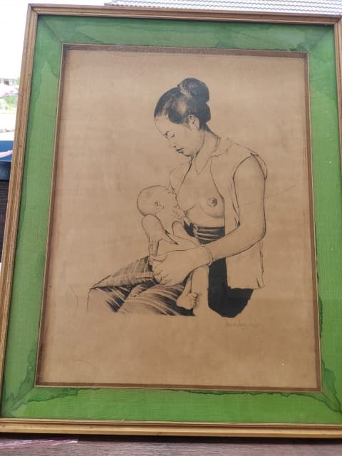 Taxatie van het originele schilderij van Marc Leguay afkomstig uit de Laotiaanse Koninklijke Familie – H24 x B18 cm