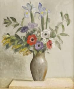 Schilderij Bloemenboeketten Stilleven Othon Coubine: expertise en taxatie