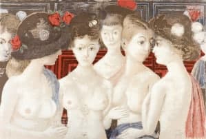 Gravure Lithografie Paul Delvaux : gratis taxatie