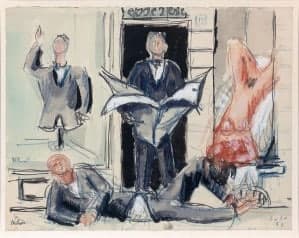 Tekening Jean Hélion: expertise en taxatie