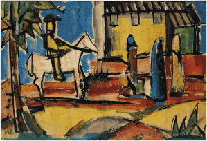 Gouache aquarelle Francis Newton Souza : expertise en taxatie