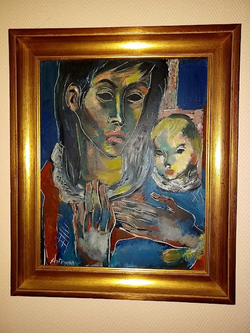 Taxatie van de waarde van het schilderij van Artemoff met afmetingen van 41 x 33