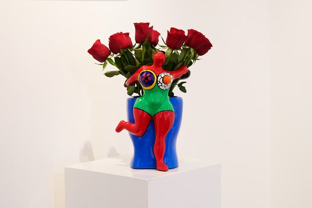 Taxatie van de Gekleurde Hars Sculptuur getiteld The Couple door Niki de Saint Phalle uit 2001