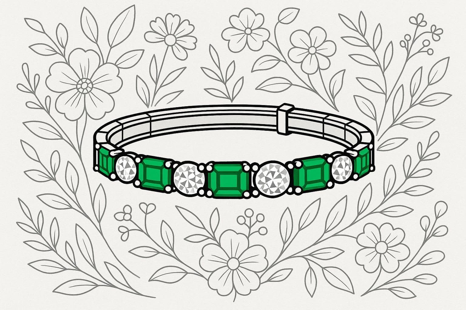 Emerald bracelet Emerald bracelet