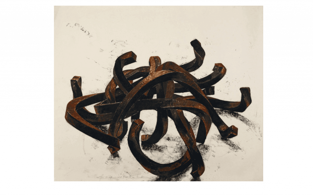 Tekening Bernar Venet : gratis taxatie Tekening Bernar Venet : gratis taxatie