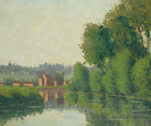 Schilderij Landschap Marius Borgeaud: expertise en taxatie Schilderij Landschap Marius Borgeaud: expertise en taxatie