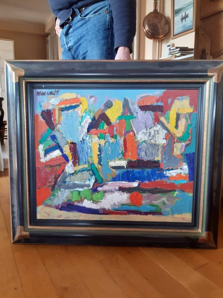 “Taxatie van de prijs van een schilderij gesigneerd door Adrien Seguin, gemaakt in 1989 in olieverf en gekocht in een galerie op de Place des Vosges in 1991” “Taxatie van de prijs van een schilderij gesigneerd door Adrien Seguin, gemaakt in 1989 in olieverf en gekocht in een galerie op de Place des Vosges in 1991”