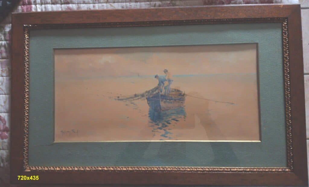 Taxatie van 4 aquarellen van Alphonse Rey, familiaal erfgoed