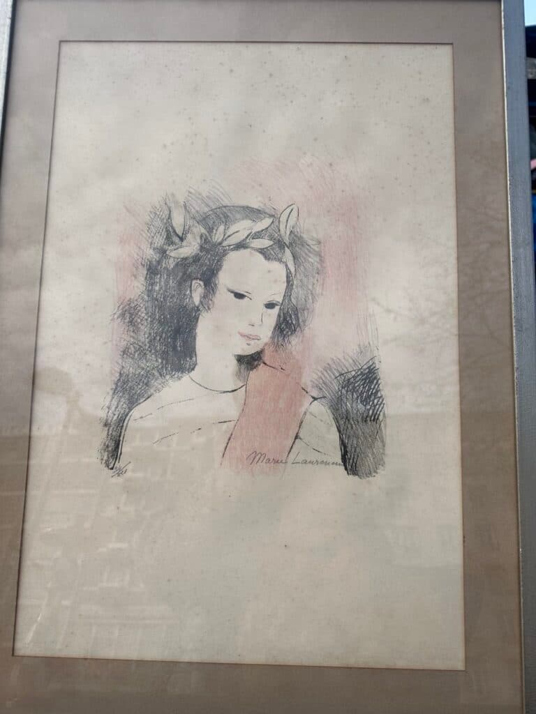 Taxatie van de waarde van een tekening van Marie Laurencin – Genummerd