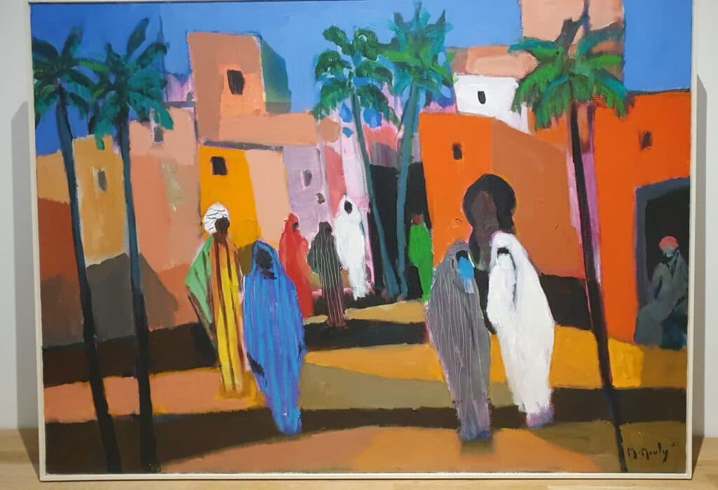 Taxatie origineel schilderij Marcel Mouly, Medina de Marrakech, 2001 Taxatie origineel schilderij Marcel Mouly, Medina de Marrakech, 2001