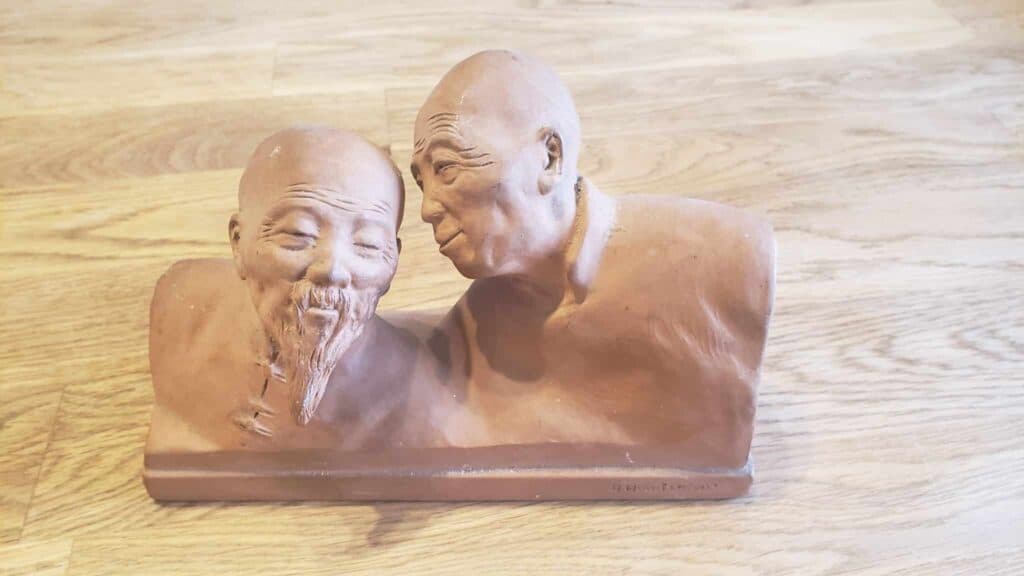 Taxatie Terracotta Buste 2 personages Gaston Hauchecorne (1880-1945) Taxatie Terracotta Buste 2 personages Gaston Hauchecorne (1880-1945)