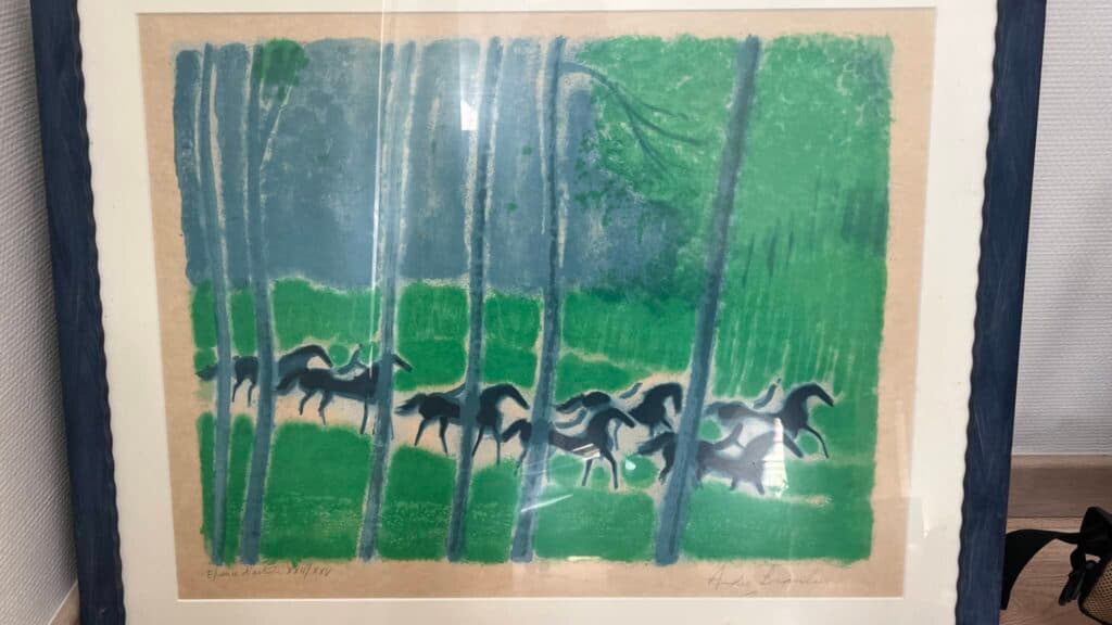 Taxatie Lithografie Andre Brasilier Paarden in het Bos EA XII/XXV