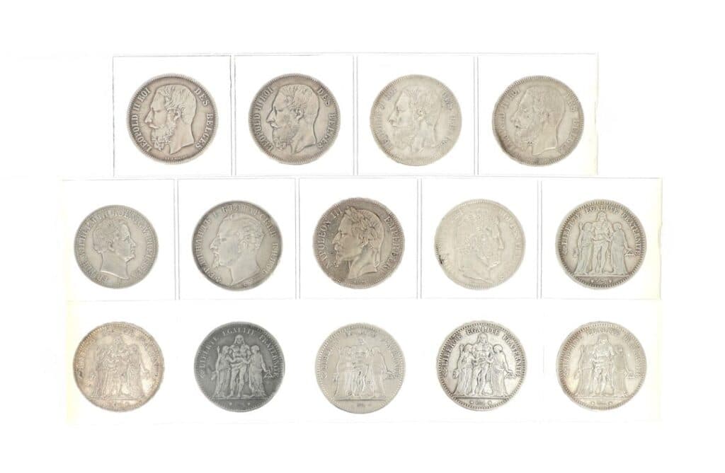 Taxatie van zilveren munten gratis Taxatie van zilveren munten gratis