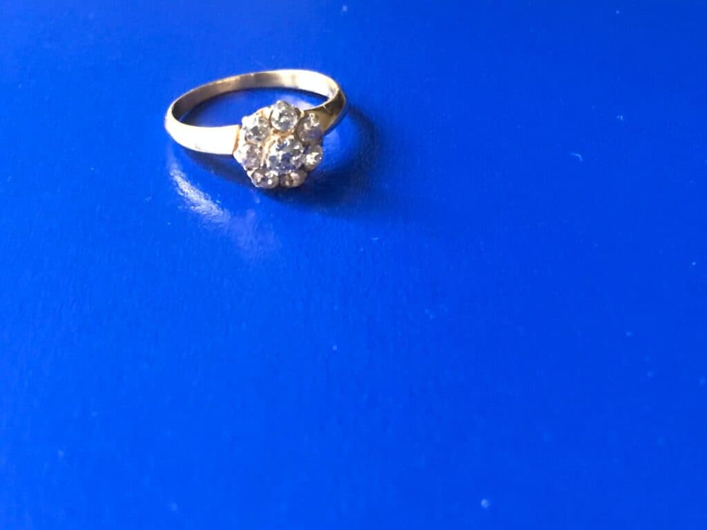 Taxatie Ring Marguerite Jaren 20 in Goud en Diamant – Maat 56