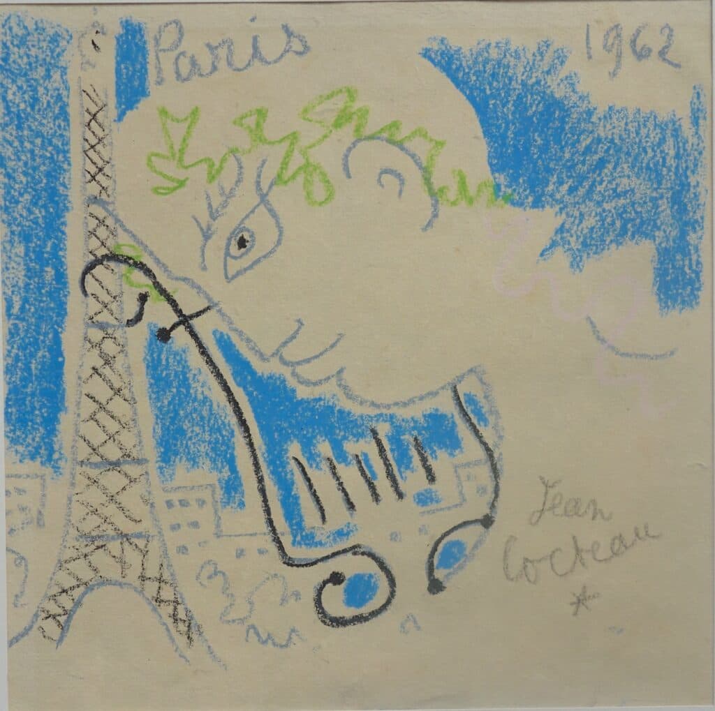 Dessin “Orphée à la lyre en de Eiffeltoren” van Jean Cocteau: Veiling en taxatie Dessin “Orphée à la lyre en de Eiffeltoren” van Jean Cocteau: Veiling en taxatie