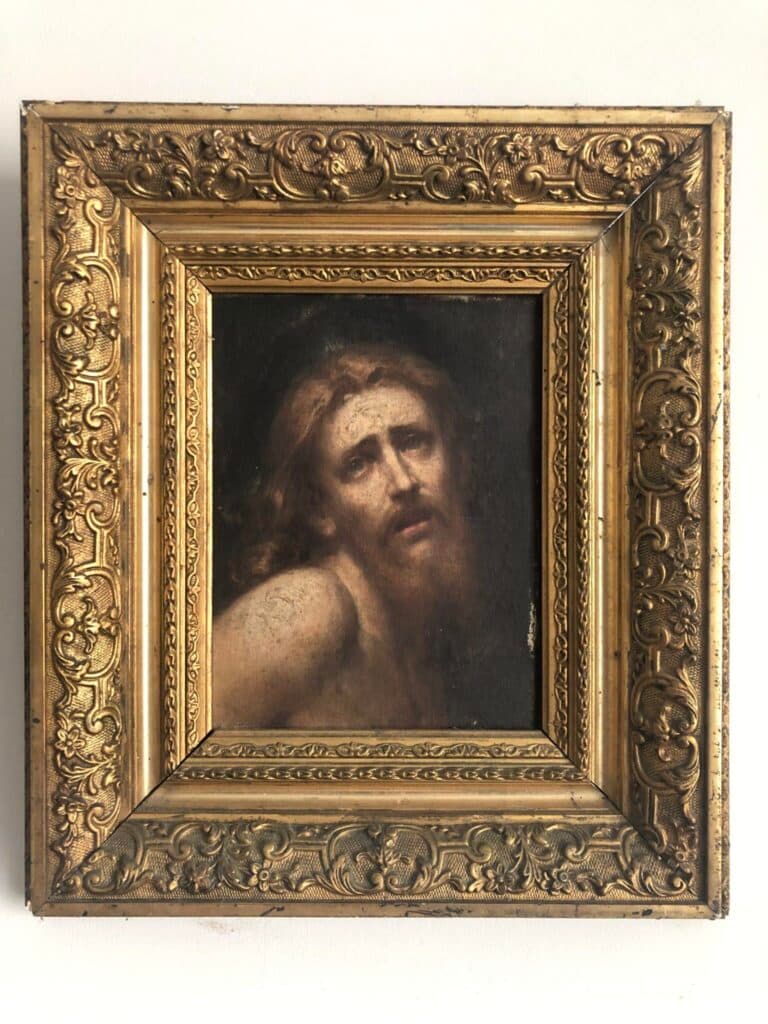 “Taxatie Olie op Doek: Christus en Inscription op de Achterkant” “Taxatie Olie op Doek: Christus en Inscription op de Achterkant”
