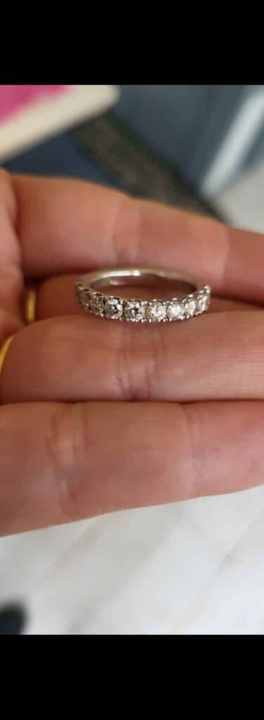 Taxatie Ring GASSAN in Wit Goud 750 met Echte Diamant