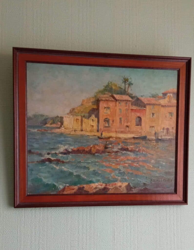 Taxatie schilderij “Haven van St Tropez” door Herve Mathe, schilder uit Sarthe Taxatie schilderij “Haven van St Tropez” door Herve Mathe, schilder uit Sarthe