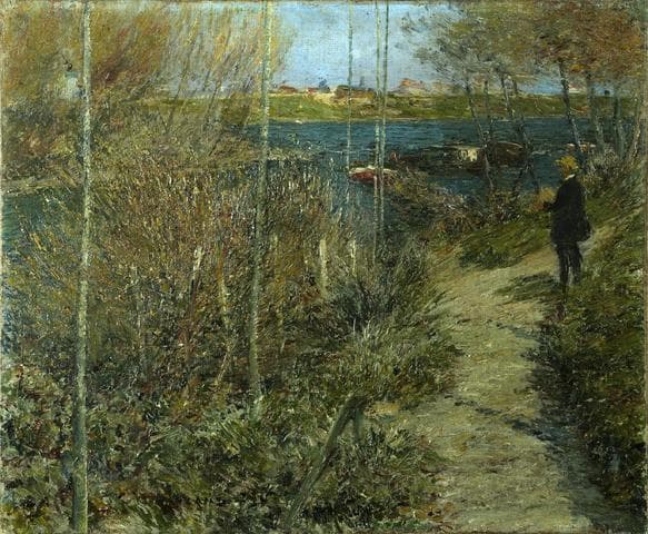Veiling voor 136.000 euro van een olieverfschilderij van Charles Angrand Veiling voor 136.000 euro van een olieverfschilderij van Charles Angrand