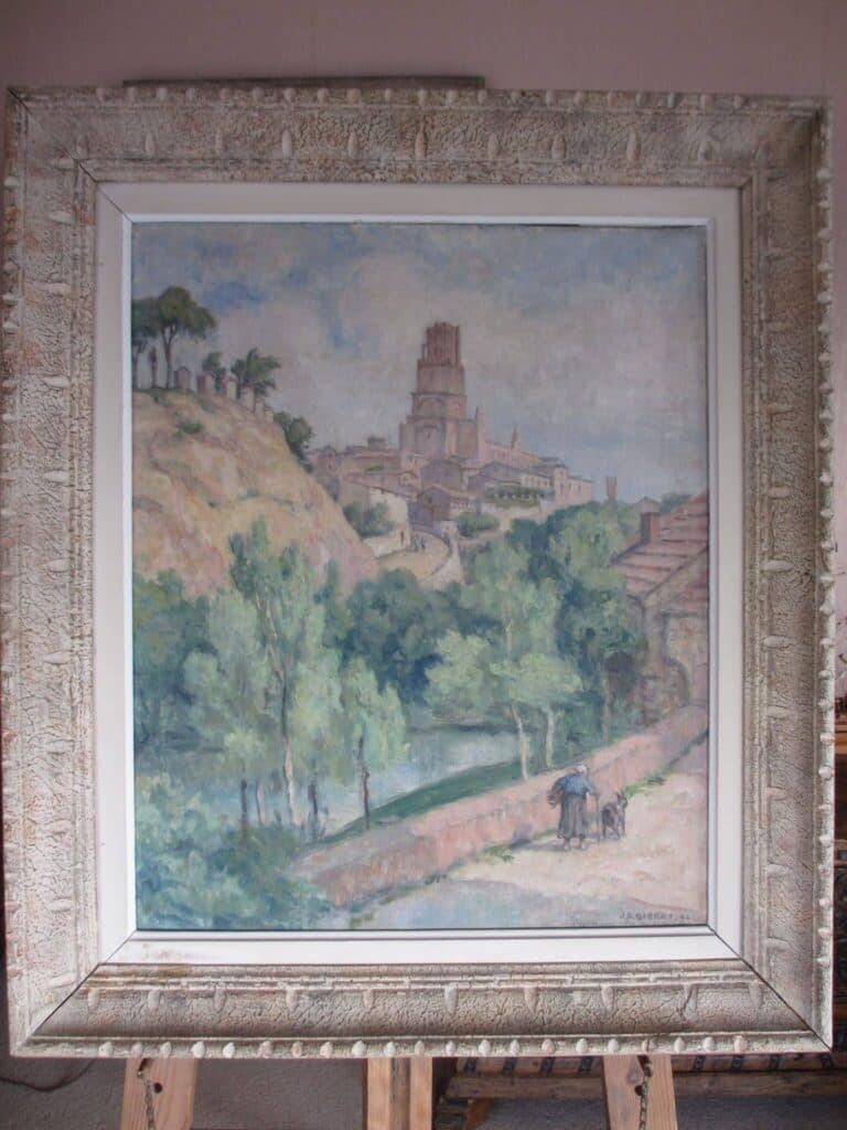 Taxatie van het werk ‘Vue d’Albi’ van Jean Amedee Gibert, gedateerd 1942, in uitstekende staat. Taxatie van het werk ‘Vue d’Albi’ van Jean Amedee Gibert, gedateerd 1942, in uitstekende staat.