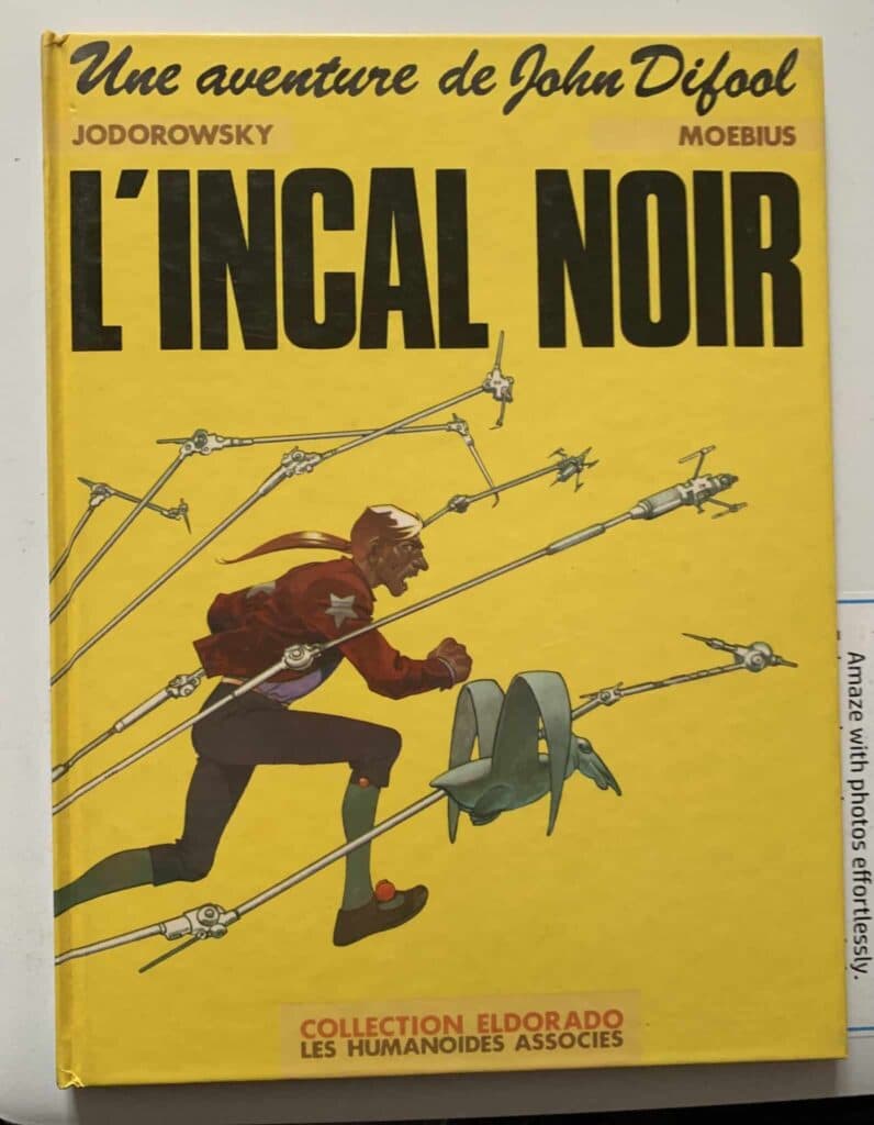 Eerste editie van het stripalbum L’incal Noir, gesigneerd door de kunstenaar Moebius, in bijna nieuwstaat, gedateerd mei 1981 Eerste editie van het stripalbum L’incal Noir, gesigneerd door de kunstenaar Moebius, in bijna nieuwstaat, gedateerd mei 1981