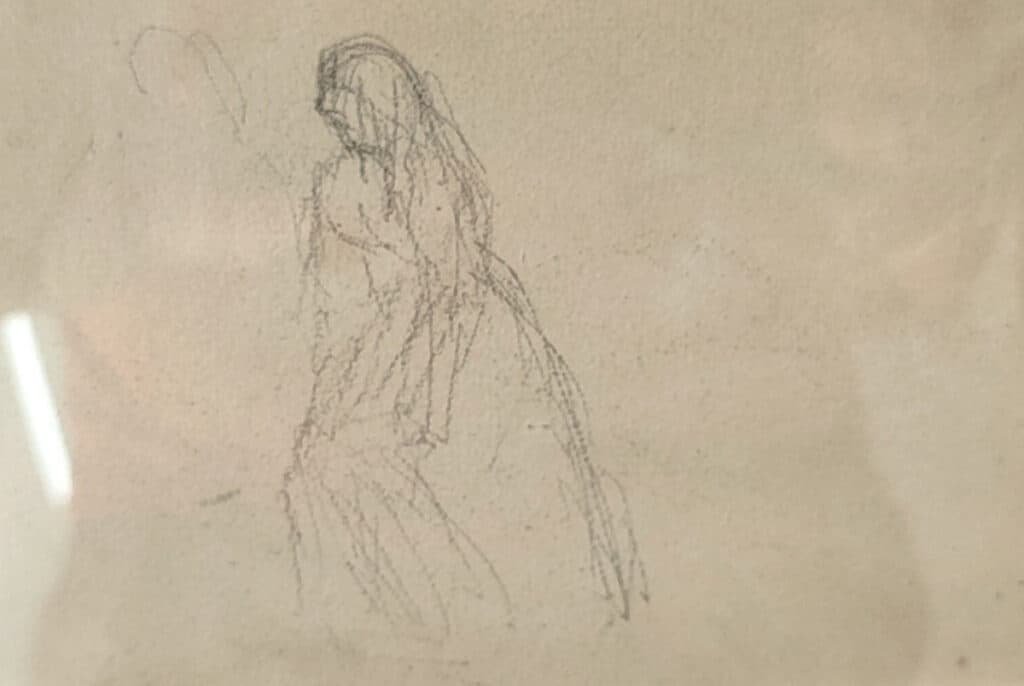 Taxatie van een potloodtekening door Jean-Baptiste Camille Corot: Scène de Tragédie, afkomstig uit zijn schetsboek Taxatie van een potloodtekening door Jean-Baptiste Camille Corot: Scène de Tragédie, afkomstig uit zijn schetsboek