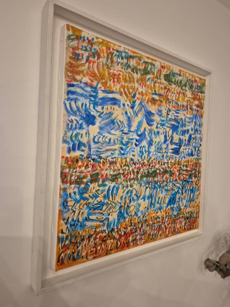 Taxatie van de huidige waarde van een schilderij van 40×40 van Mahjoub Ben Bella, gekocht in België een decennium geleden. Taxatie van de huidige waarde van een schilderij van 40×40 van Mahjoub Ben Bella, gekocht in België een decennium geleden.
