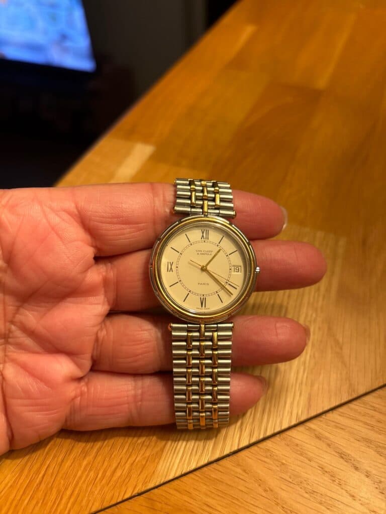 Bicolor metalen armband voor mannen, een unieke horloge gesigneerd Van Cleef & Arpels Bicolor metalen armband voor mannen, een unieke horloge gesigneerd Van Cleef & Arpels