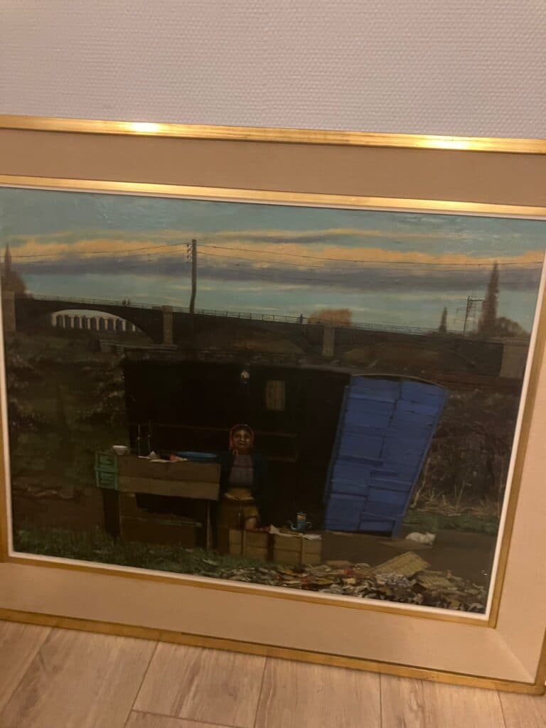 Taxatie van de waarde van een schilderij gesigneerd door de Zwitserse kunstenaar Kreienbuhl, daterend uit 1960 en met een afmeting van 50 cm x 90 cm.