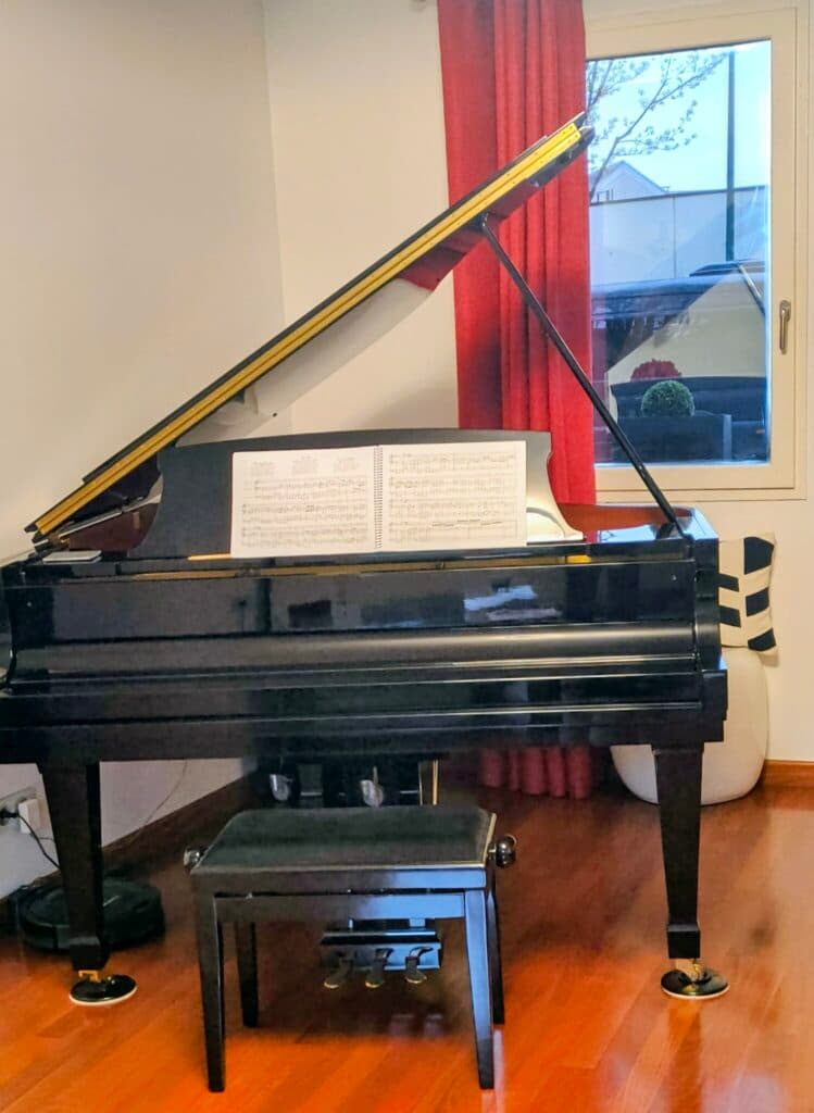 Evaluatie van Boston piano van Steinway, model 163 in zwarte lak, voor nauwkeurige taxatie
