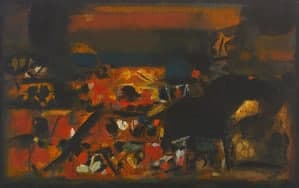 Landschap Sayed Haider Raza : expertise en taxatie Landschap Sayed Haider Raza : expertise en taxatie