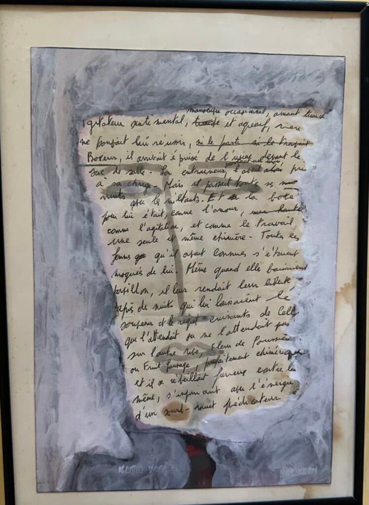 Taxatie van de waarde van een authentiek schilderij gesigneerd door Issiakhem met een brief geschreven door zijn vriend Kateb Yacine