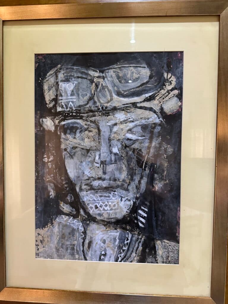 Taxatie van de waarde van een schilderij gesigneerd door Issiakhem, werk getiteld Chaouia uit 1969