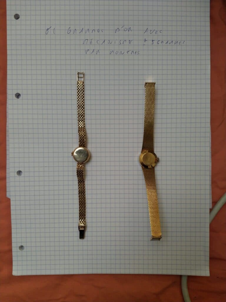 Taxatie van twee vintage dameshorloges van goud met een totaal gewicht van 61g zonder herkenbaar merk